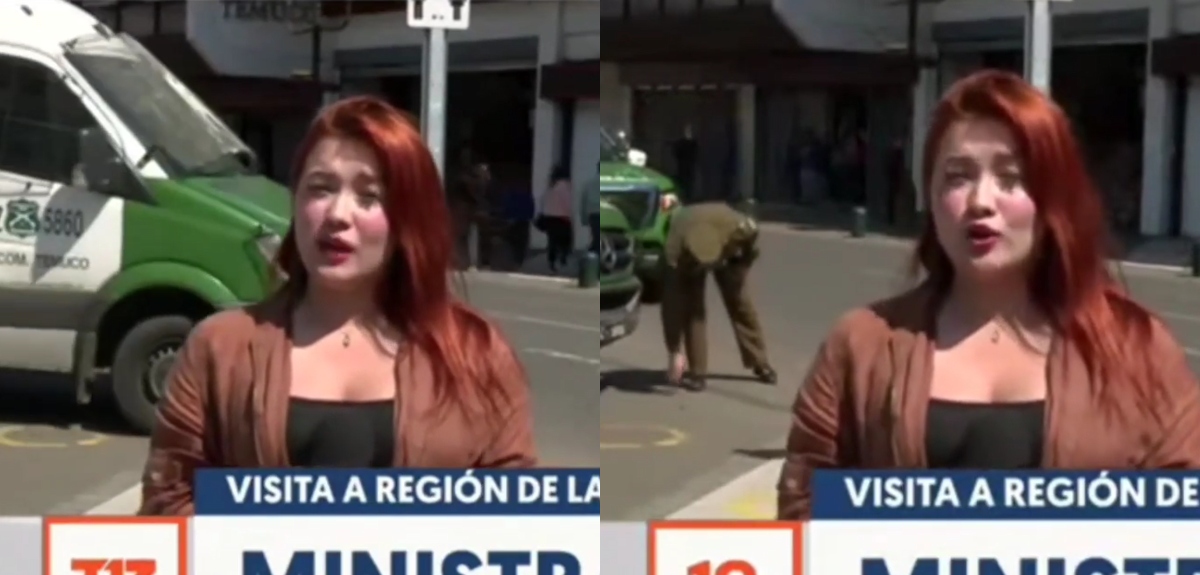 Torpe accidente de carabineros quedó registrado en despacho en vivo y se hizo viral