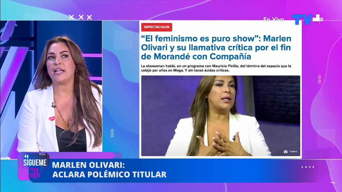 Marlen Olivari aclaró sus dichos sobre el feminismo