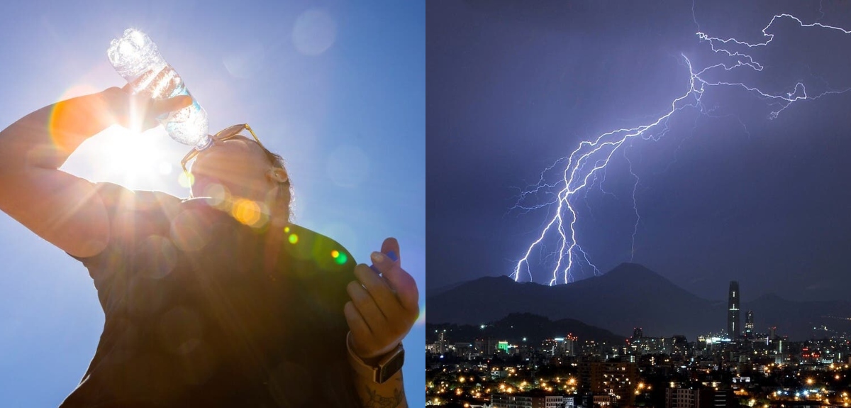Meteorología alerta sobre posibles tormentas eléctricas y altas temperaturas en casi todo Chile