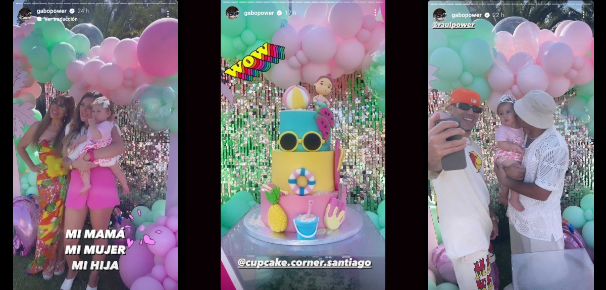 celebración hija Gabriel Peralta