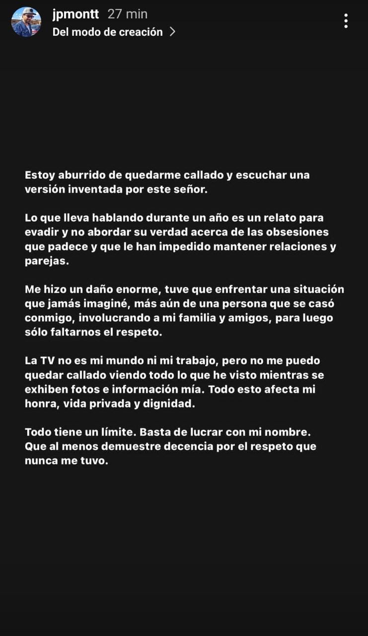 Juan Pablo Montt se aburrió y lanzó duro mensaje a Jordi Castell por quiebre: "Todo tiene un límite"