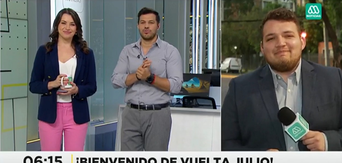 Periodista Julio Ahumada volvió a Meganoticias tras accidente de tránsito
