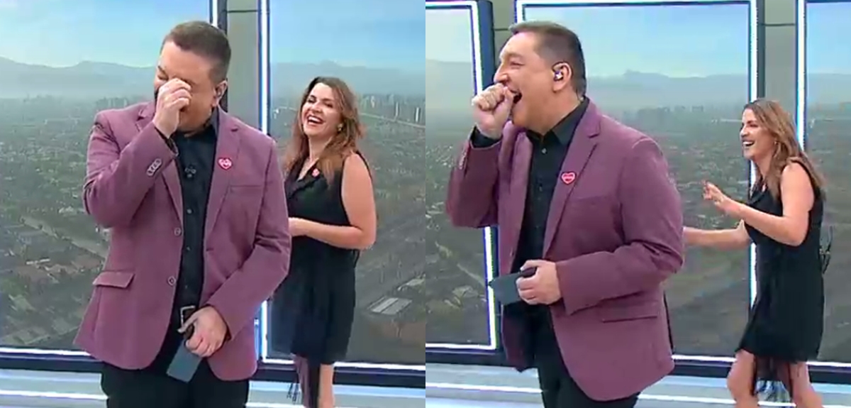 Julio César Rodríguez y Monse Álvarez sufrieron fail en producida celebración en CHV: 
