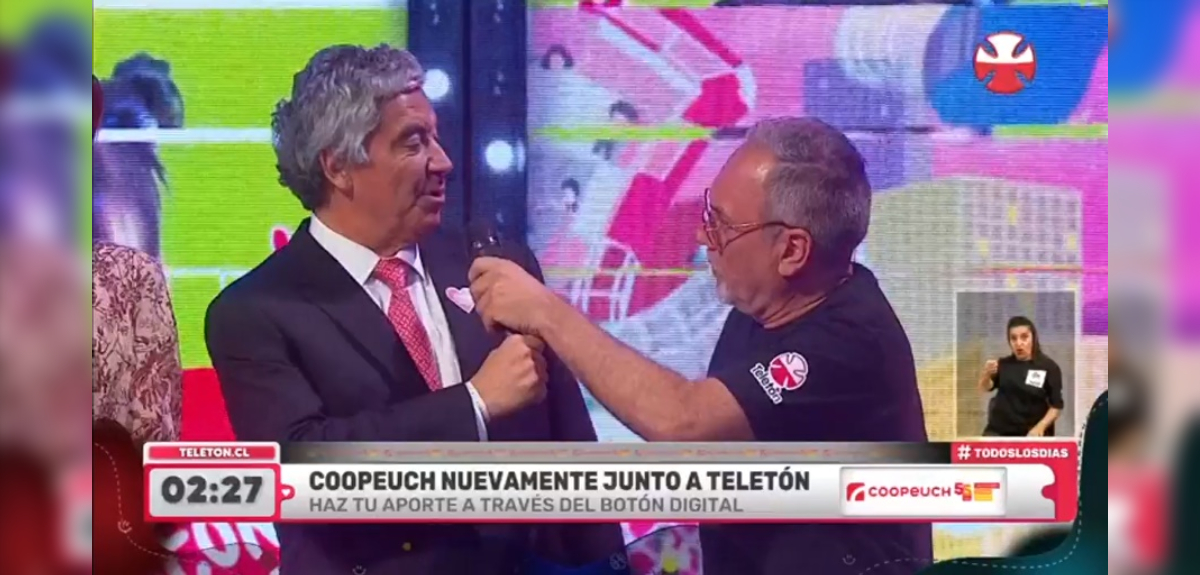 El incómodo momento entre Luis Jara y Gerente de Coopeuch en la Teletón: 