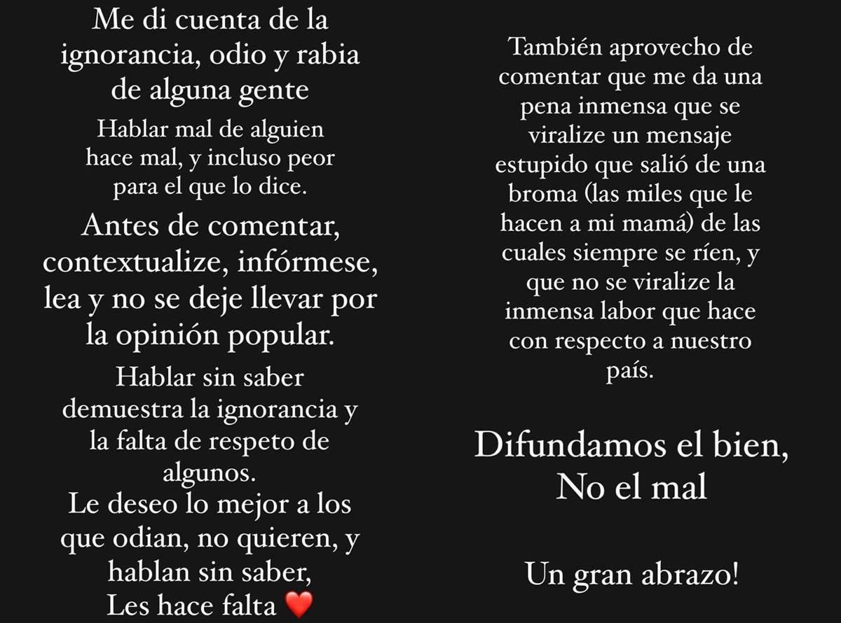 Máximo Menem salió a defender (otra vez) a Cecilia Bolocco: "El mensaje salió de una broma"