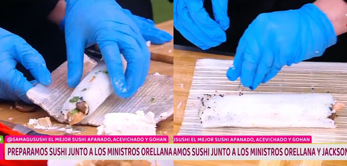 Giorgio Jackson preparó sushi en TVN y protagonizó cómico momento: "Un poquito desastroso"