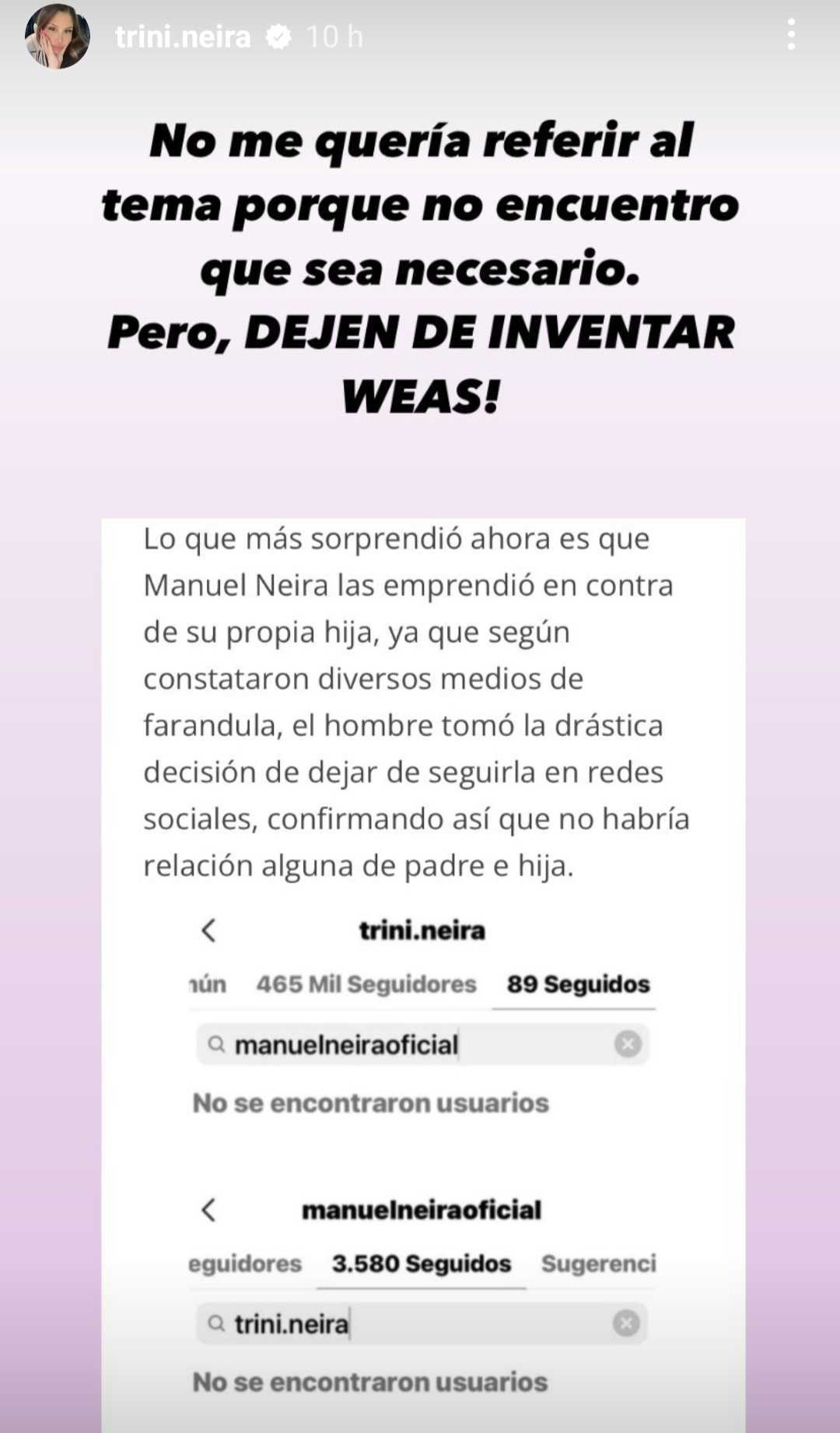 Descargo de Trini Neira