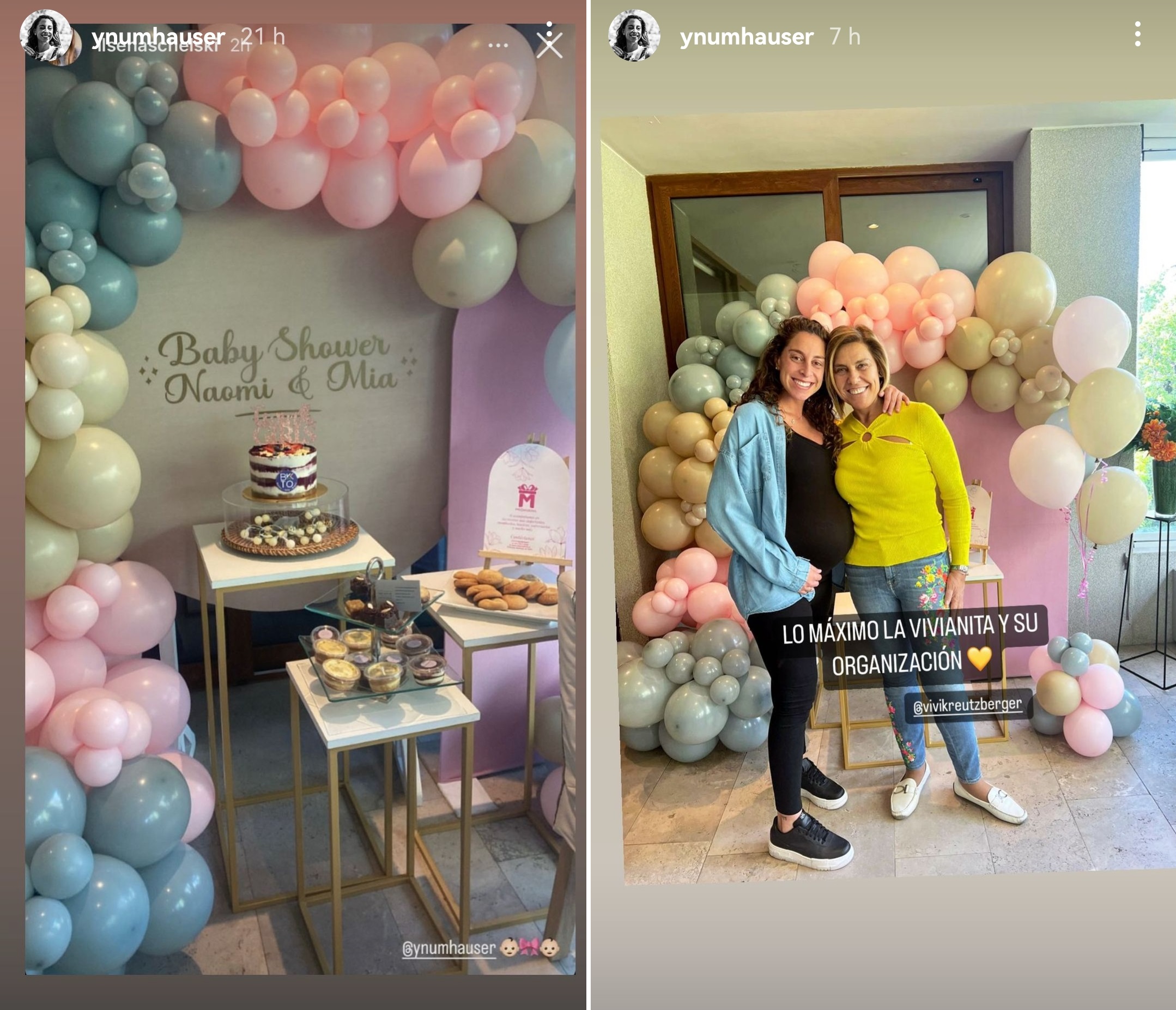 Vivi Kreutzberger baby shower hija gemelas