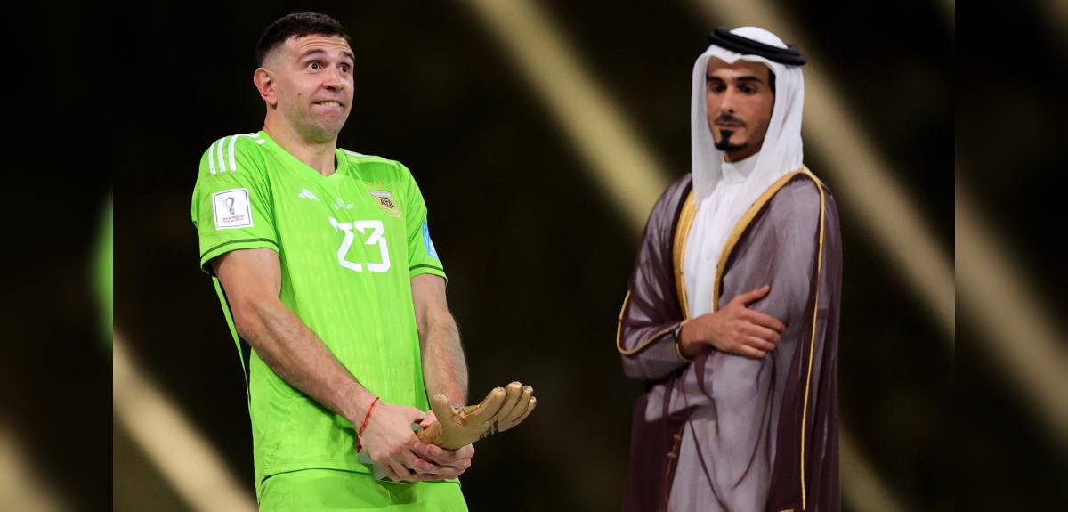 Emiliano Martínez explicó motivo por el que realizó obsceno gesto al recibir el 'Guante de oro'