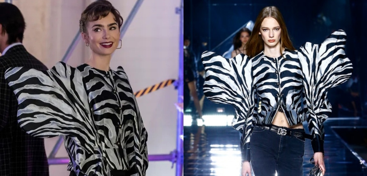 Emily en París chaqueta de Dolce & Gabbana 