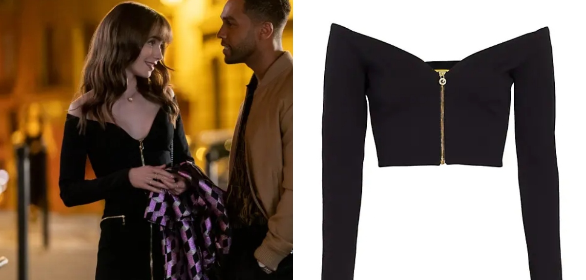 Camiseta negra de Emily en París