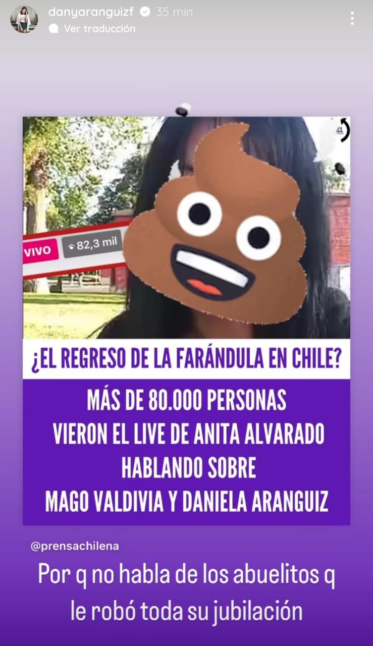 Daniela Aránguiz contestó a Anita Alvarado y lanzó dura acusación en su contra