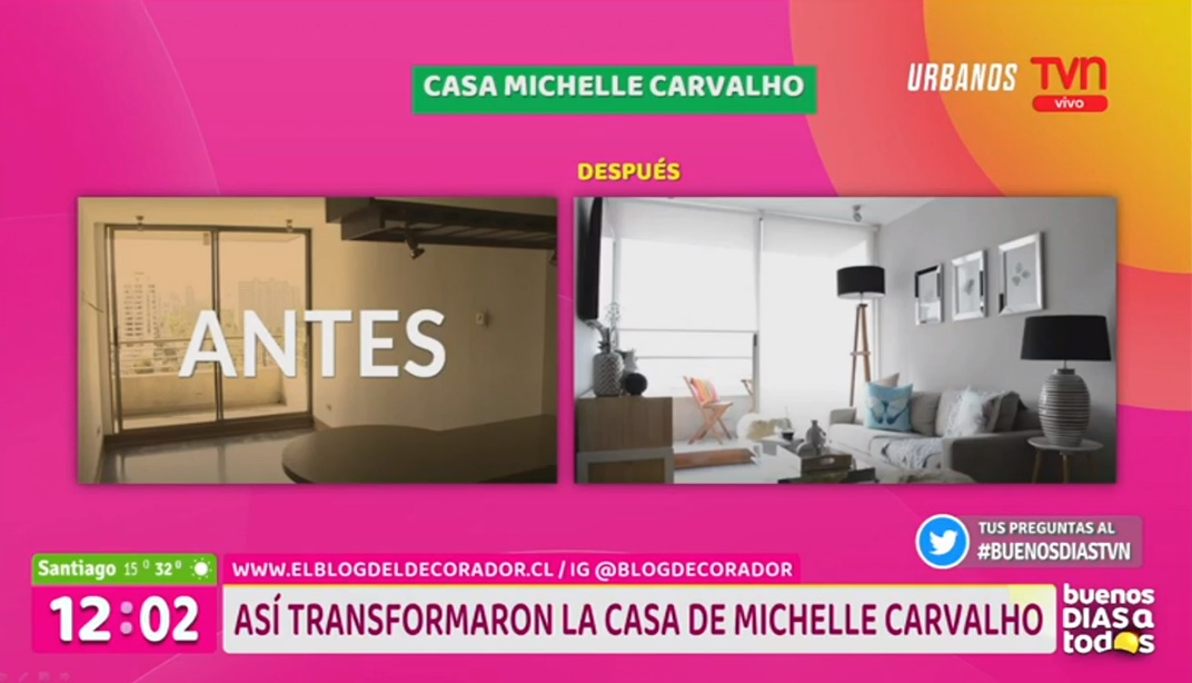 Antes y después departamento Michelle Carvalho