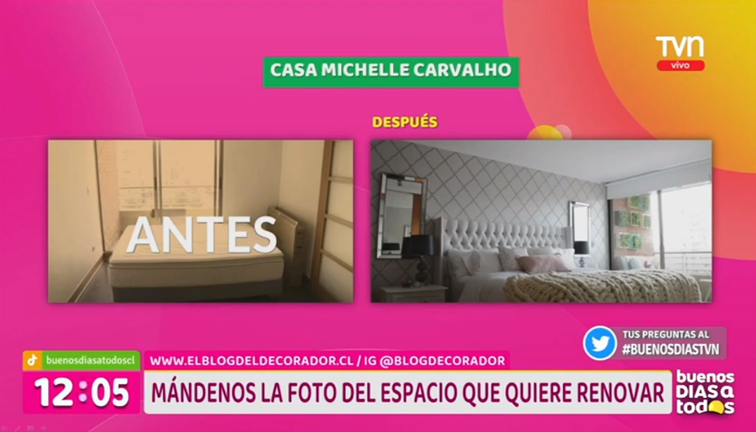 Antes y después pieza de Michelle Carvalho