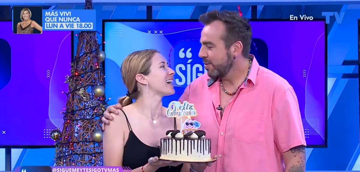 Carla Jara sorprendió a Francisco Kaminski en vivo: le dedicó dulce mensaje de cumpleaños