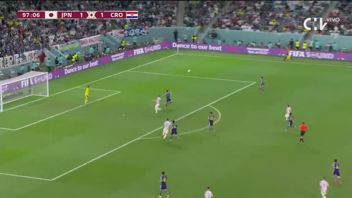 Televidentes se percataron de singular error en Canal 13 durante el duelo entre Japón y Croacia