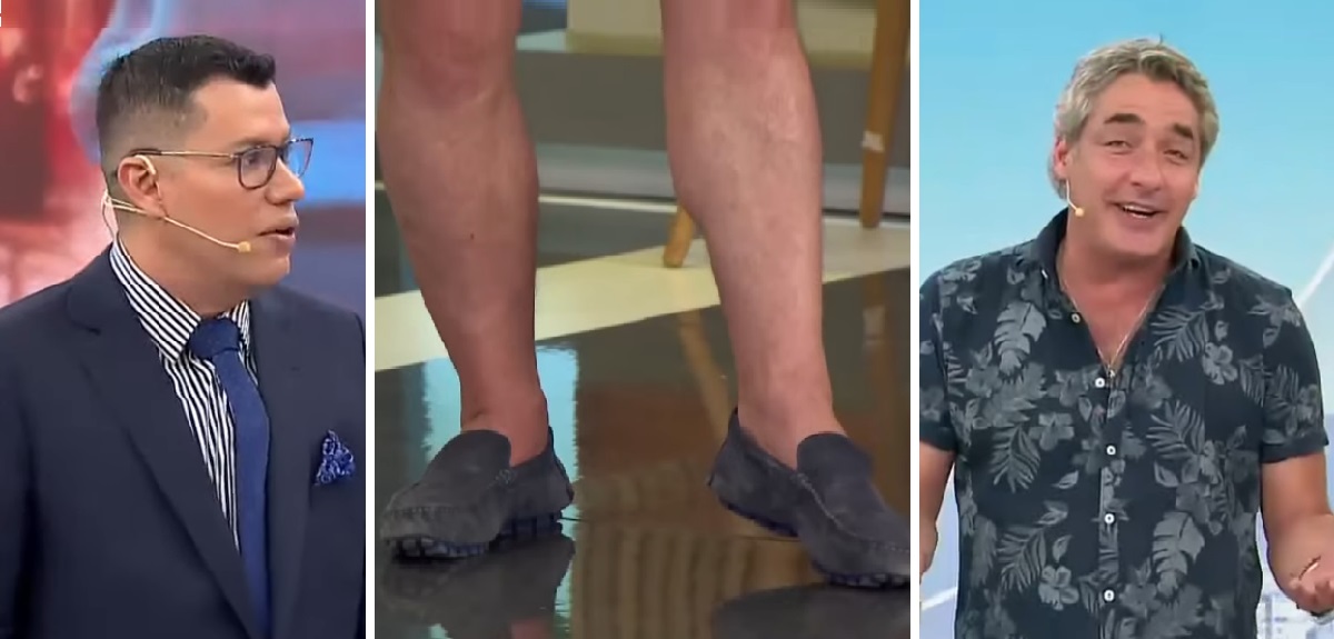 Colombiano desafió a José Luis Repenning con el calzado: le llevó zapatos de taco para que probara