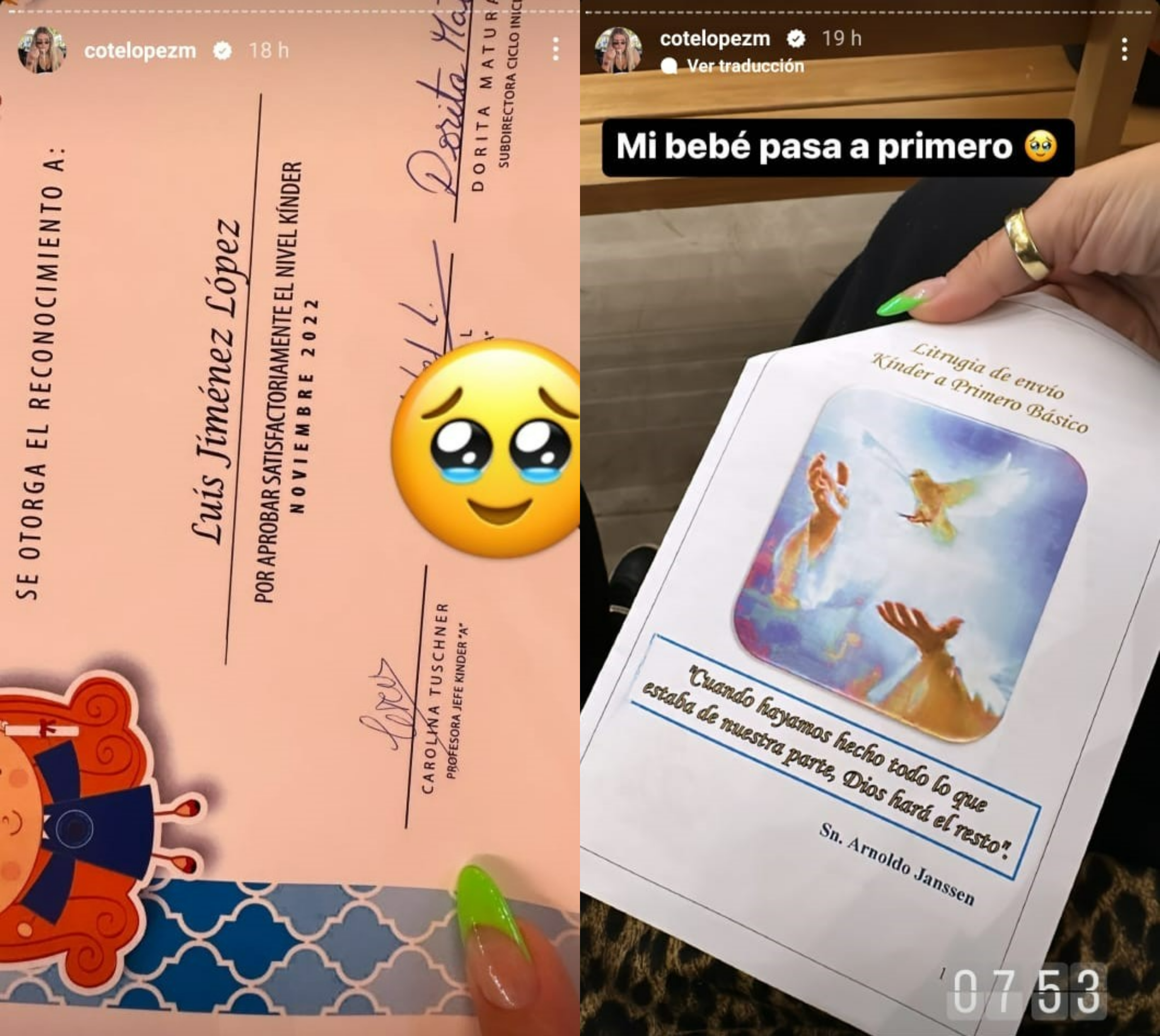 Jesús, hijo menor de Coté López y Luis Jiménez, dio importante paso en su educación.