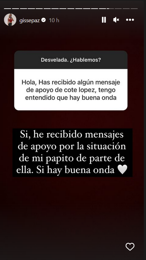 Gissella Gallardo no se complicó y lanzó honesta respuesta ante duda sobre relación con Cote López