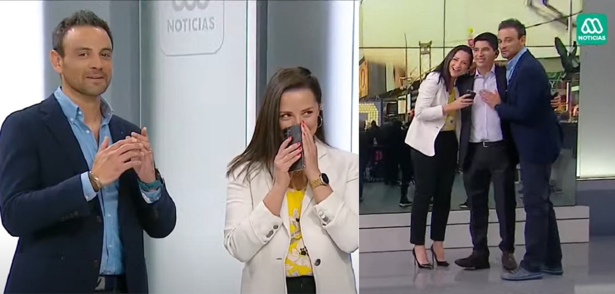 El gesto de Gonzalo Ramírez y Andrea Arístegui con colega de Meganoticias: 