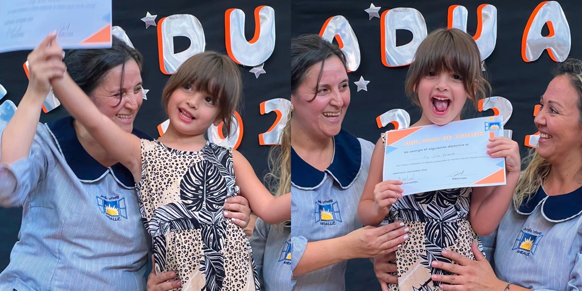 Gala Caldirola y Mauricio Isla mostraron la primera graduación de su hija Luz: española se emocionó