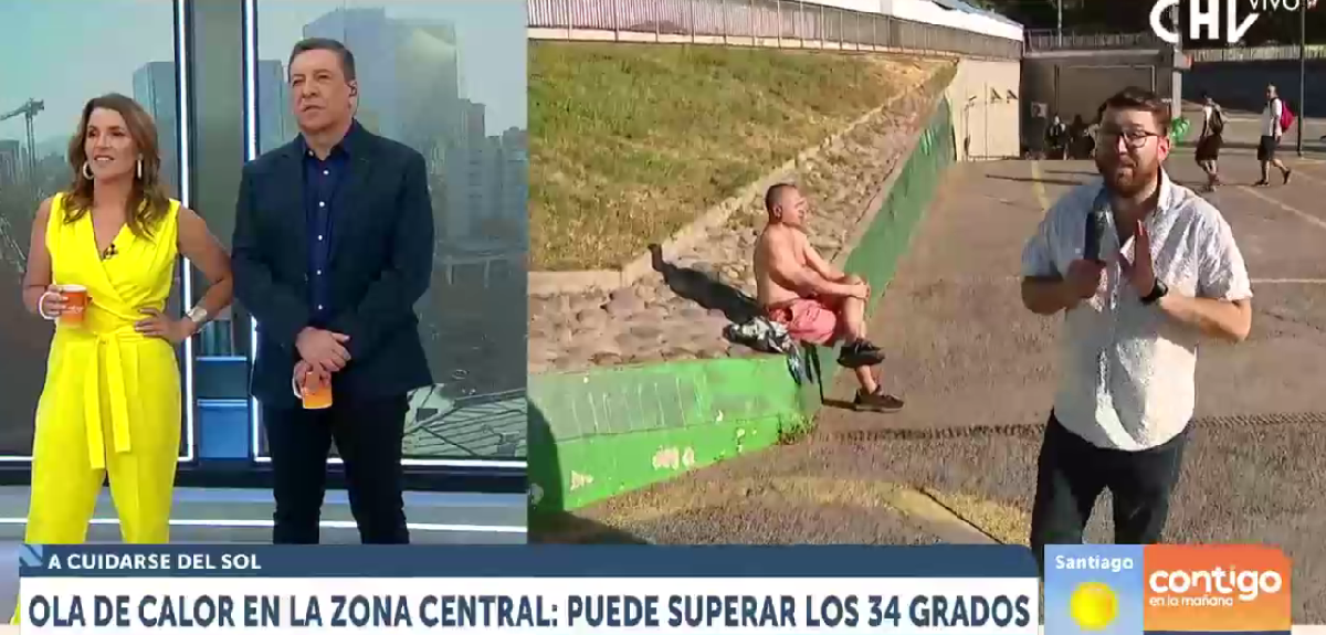 Hombre que meditaba protagonizó curioso momento en despacho de CHV: 