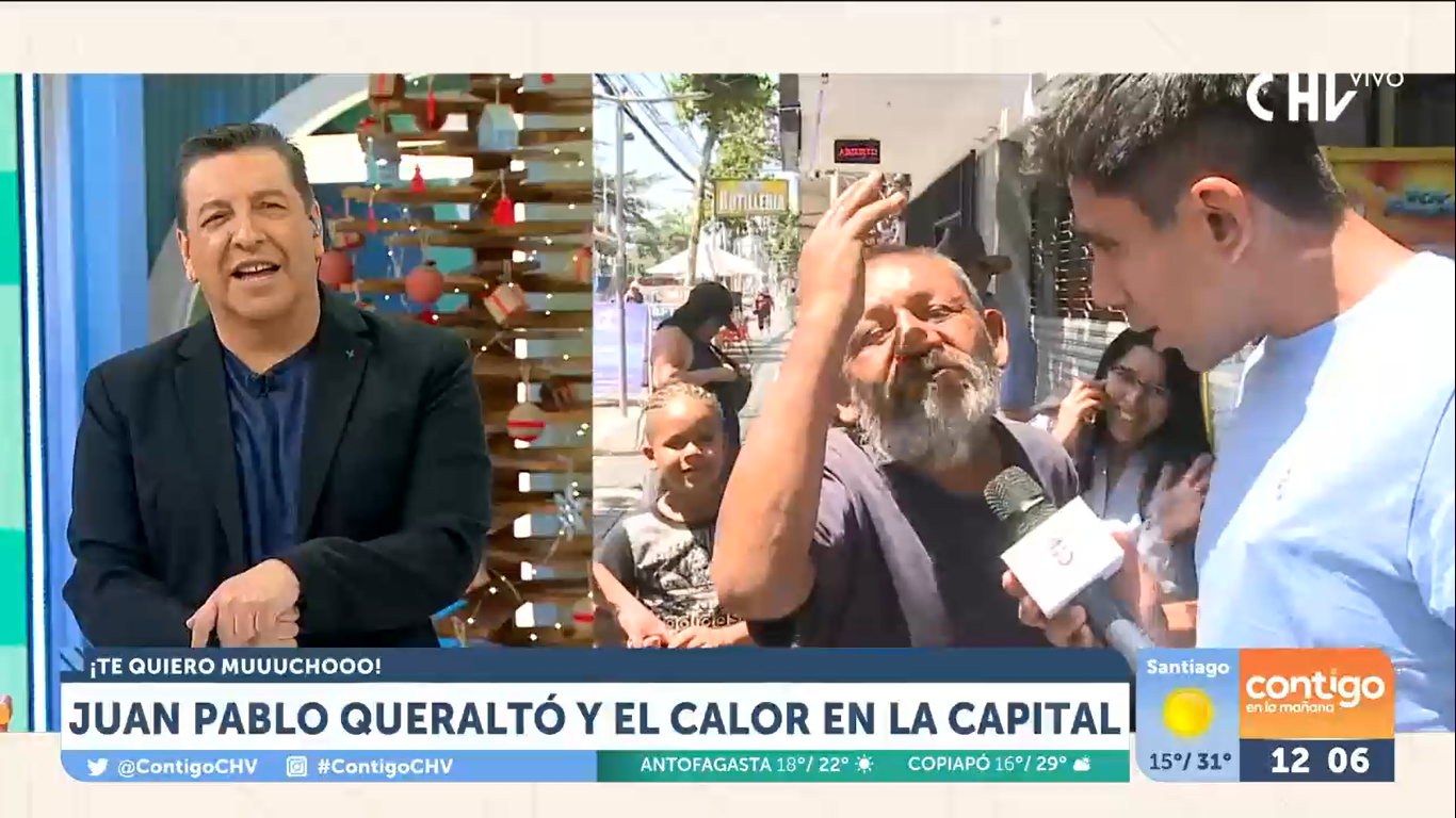 Inesperado saludo de transeúnte descolocó a Julio César en pleno matinal.