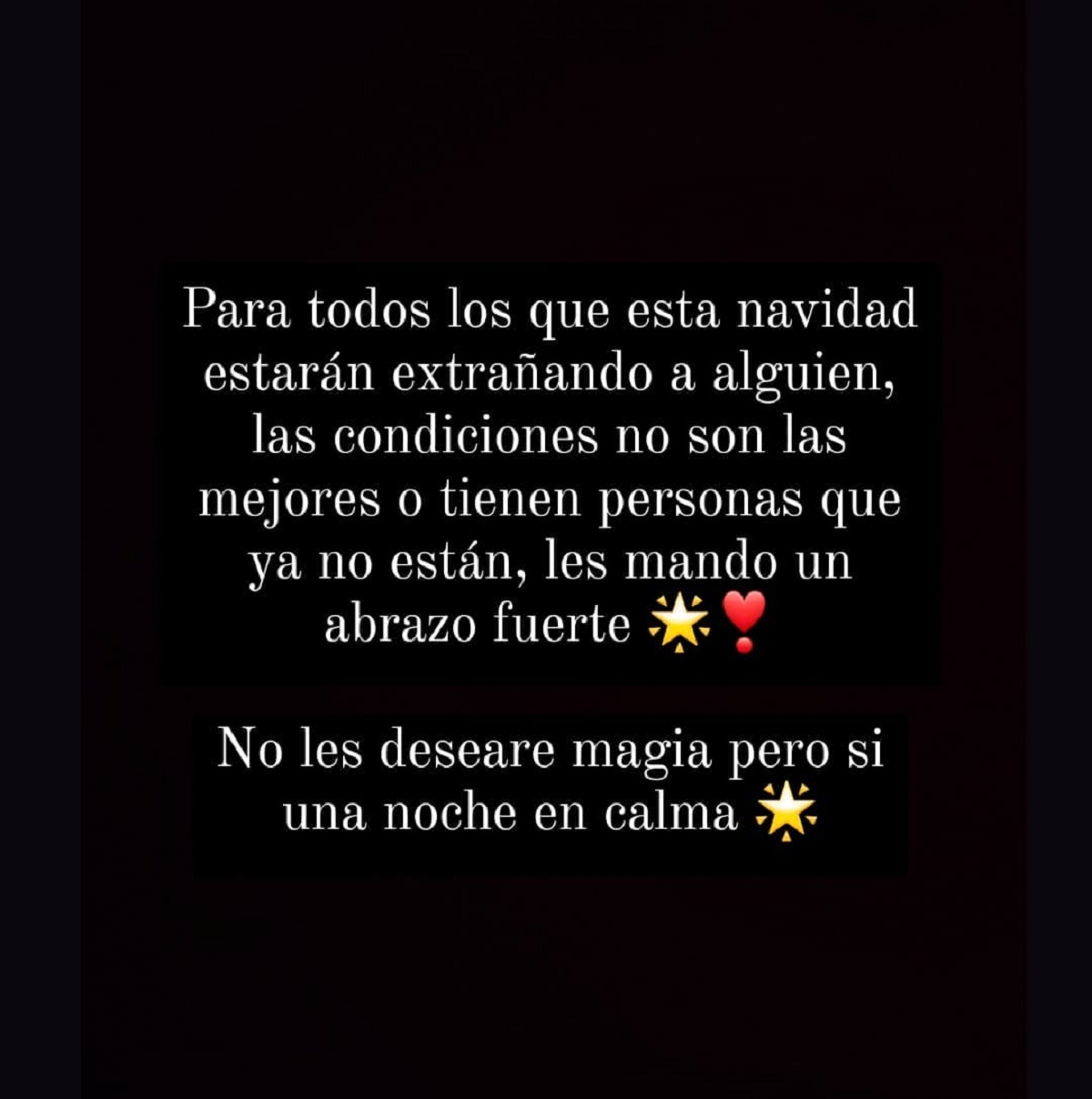 Kel Calderón y su sensible mensaje en Navidad: "Para todos los que estarán extrañando a alguien..."