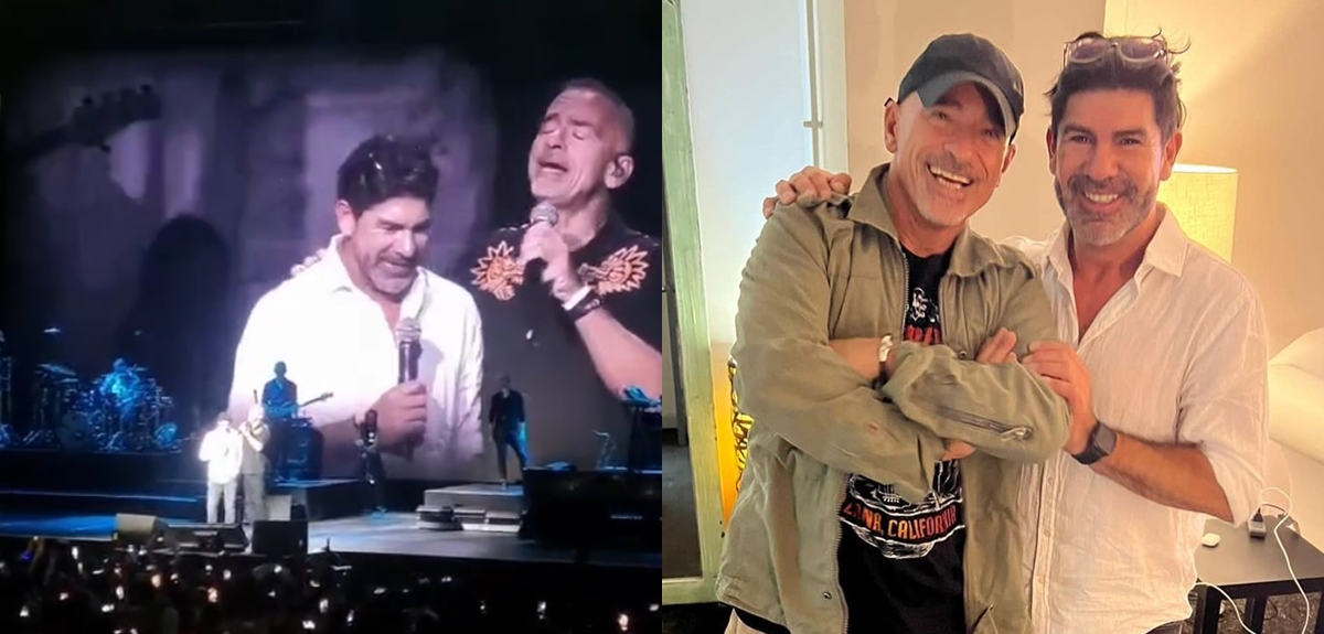 Marcelo Salas cantó con Eros Ramazzotti durante su concierto en Chile: 