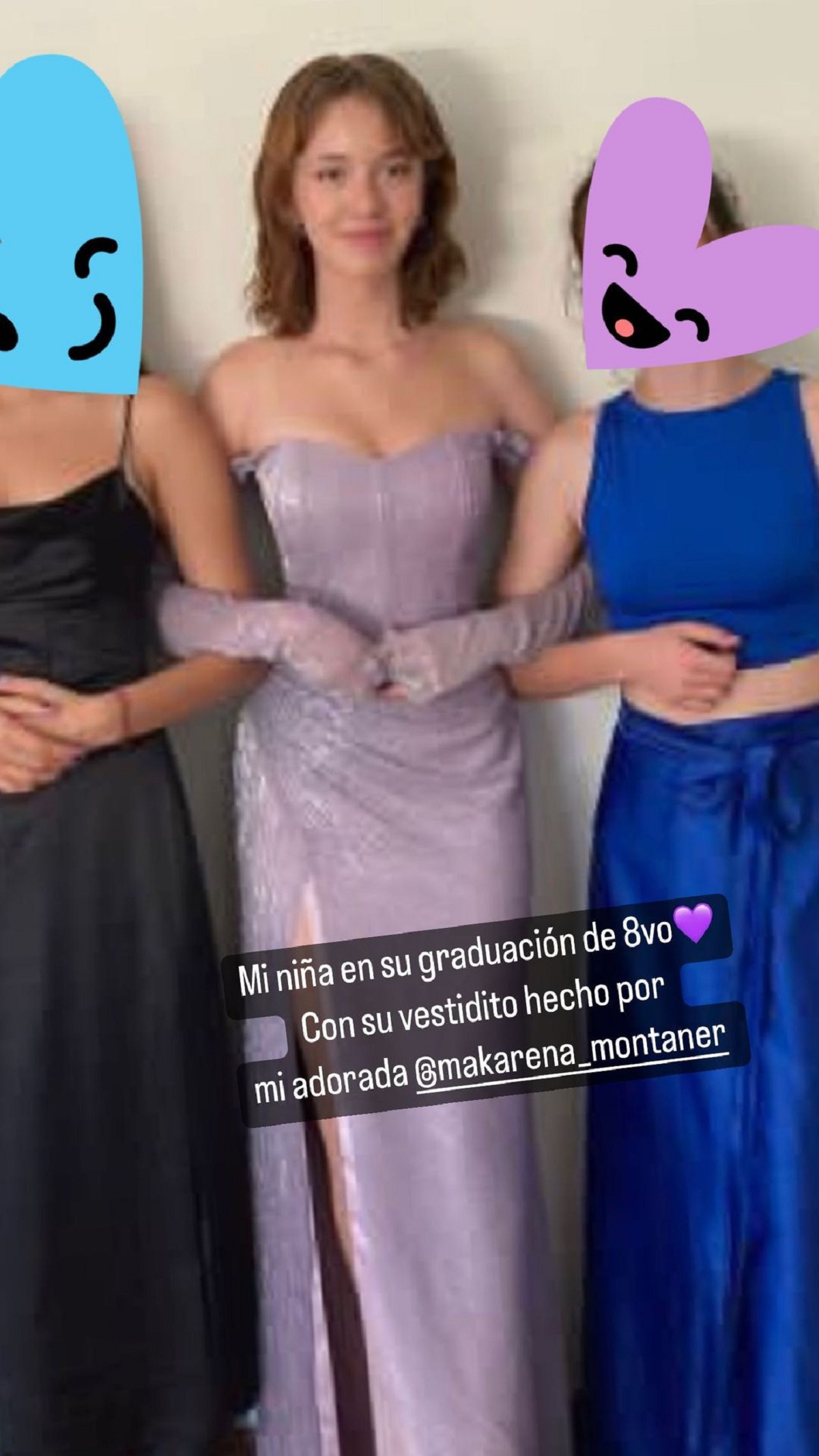 Millaray Viera mostró elegante look que lució su hija Julieta en su graduación de octavo básico