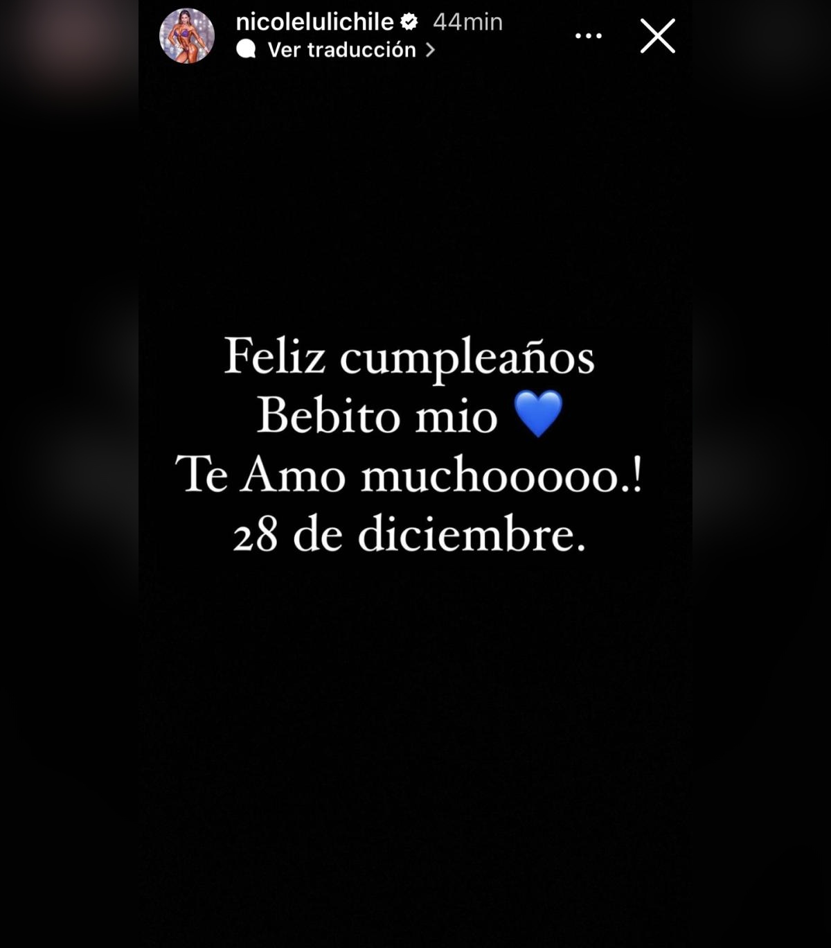 Nicole Moreno cumpleaños hijo