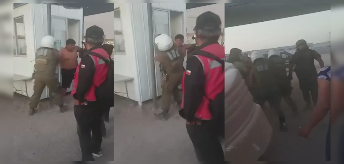 Registran agresión a carabineros tras fuerte riña en refugio humanitario para migrantes en Iquique