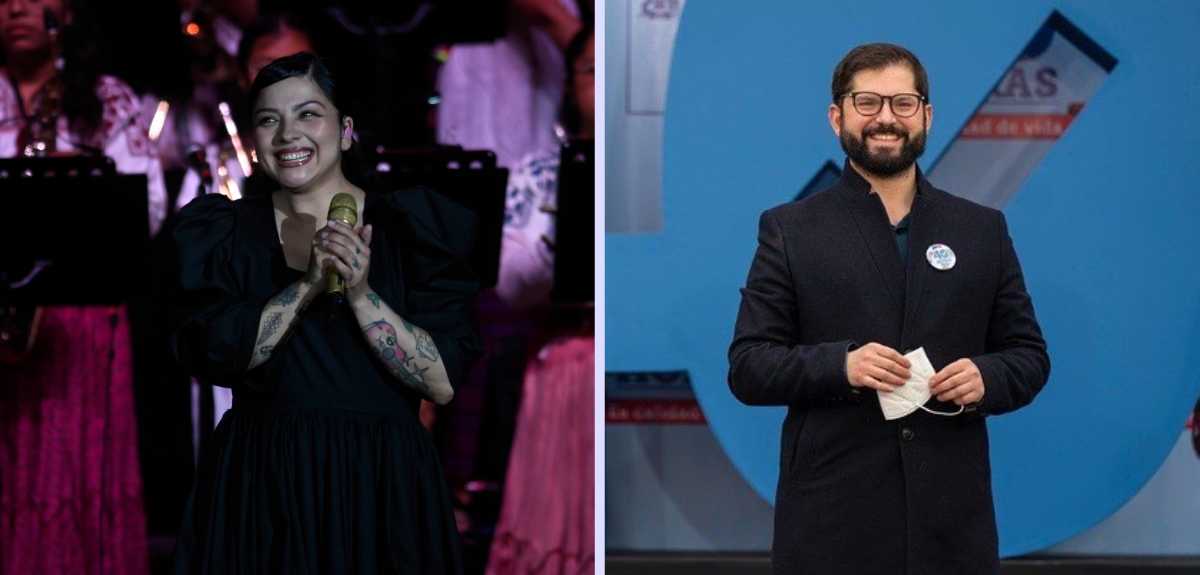 Gabriel Boric invitó a Mon Laferte a su casa y compartió foto: 