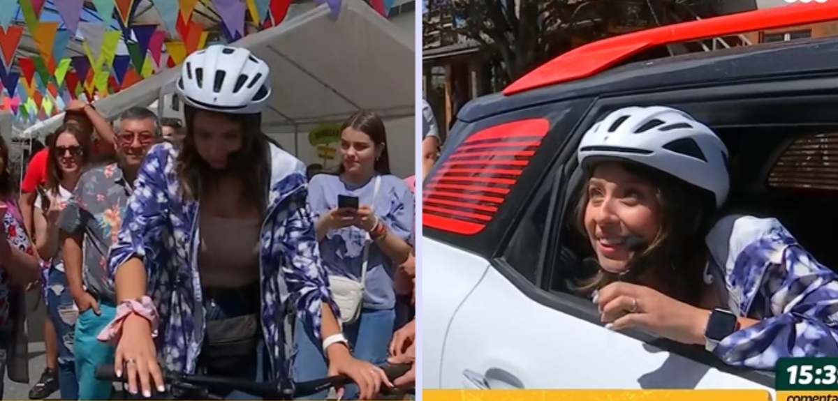 María José Quintanilla intentó aprender a andar en bicicleta en 'De paseo'... pero se rindió