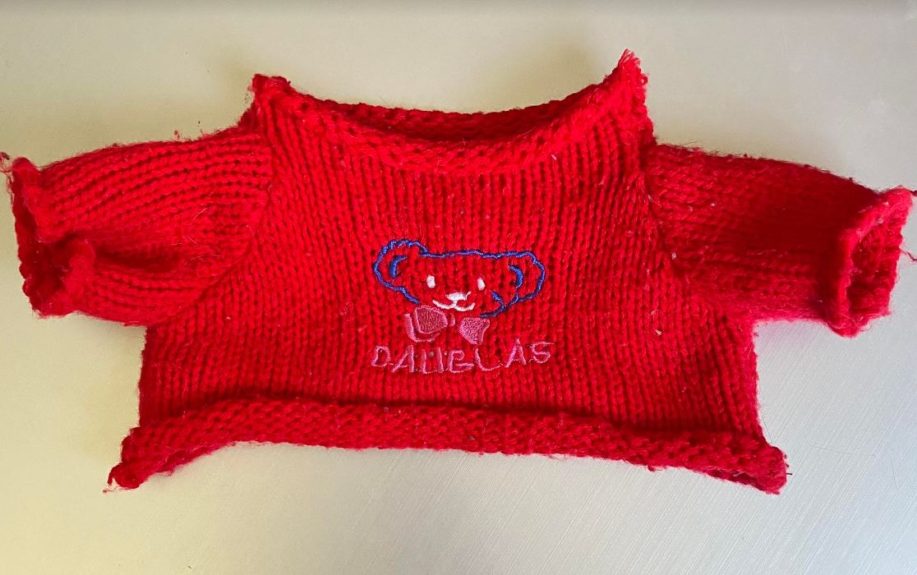 Niña busca a su peluche perdido