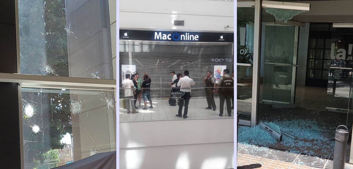 Asalto en tienda MacOnline de Mall Plaza Egaña terminó en balacera: testigo relató lo sucedido