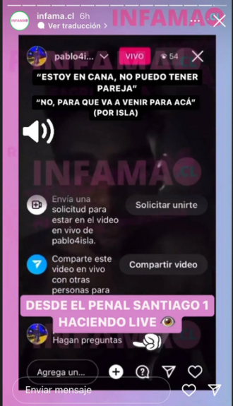 Hermano de Mauricio Isla hizo polémico Live desde la cárcel: respondió a duda por visitas del Huaso