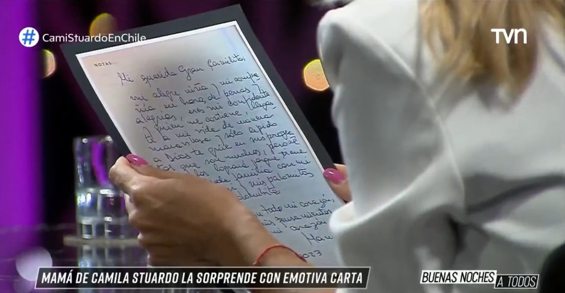 Carta madre Camila Stuardo