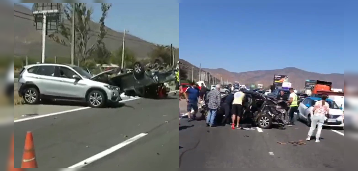 Impactantes imágenes tras colisión múltiple en Ruta 68: accidente dejó al menos 4 fallecidos