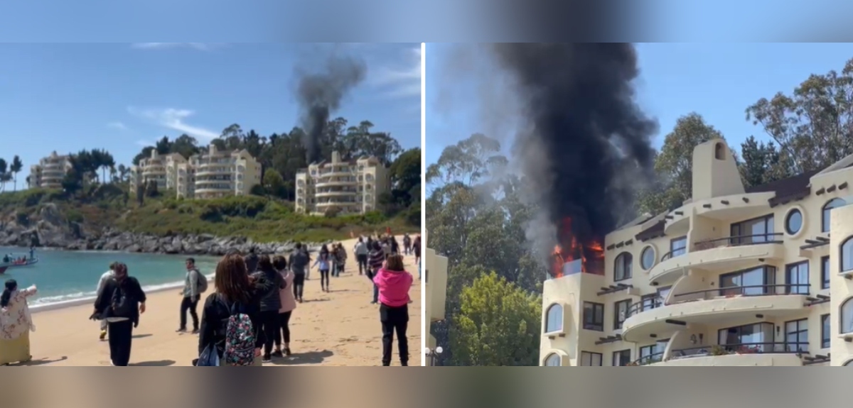 Reportan incendio en departamento de Pingueral en medio de homenaje a familia que perdió la vida