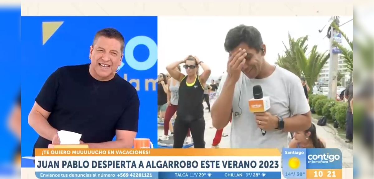 JP Queraltó vivió divertido y bochornoso momento durante despacho en vivo: 