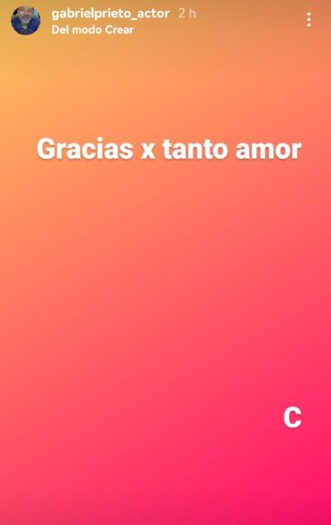 mensaje Gabriel Prieto redes sociales alta médica