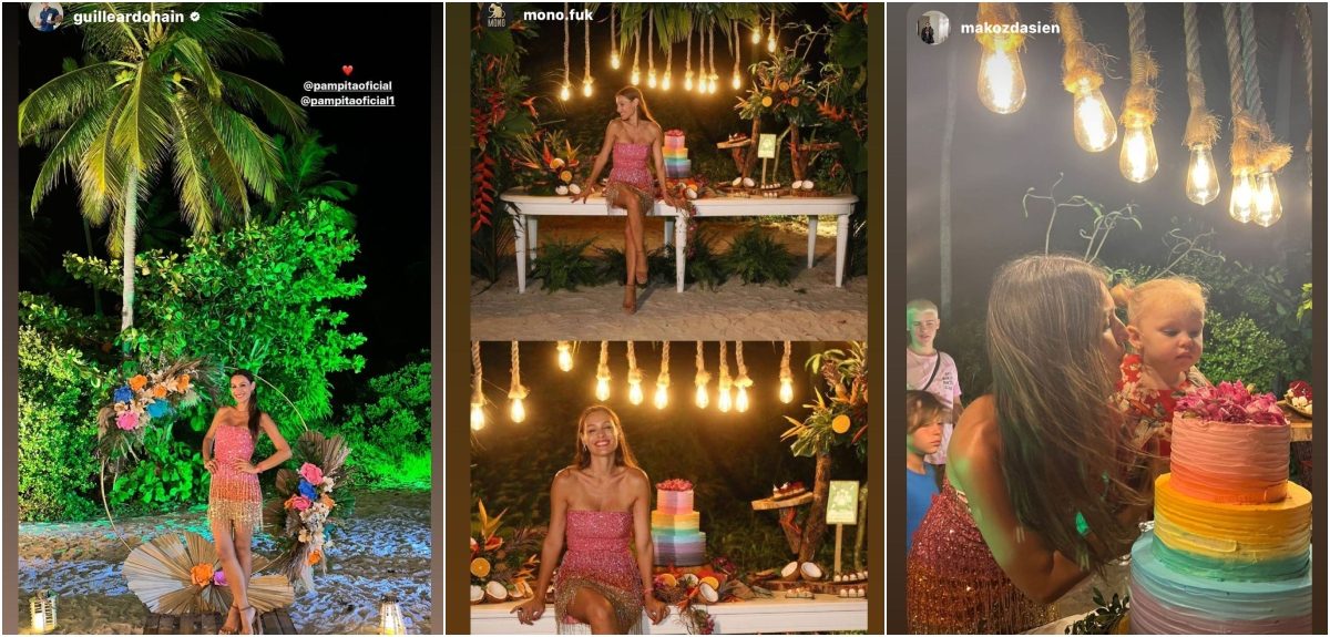 Pampita celebró su cumpleaños en Brasil