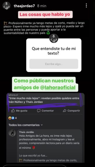 distanciamiento thais jordao Iván Núñez