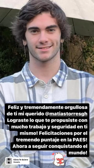 Titi García-Huidobro chocheó con puntaje PAES de su hijo mayor: podría ser compañero de Máximo Menem