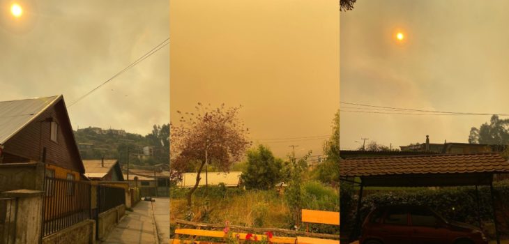 Cielo de Tomé en incendios forestales
