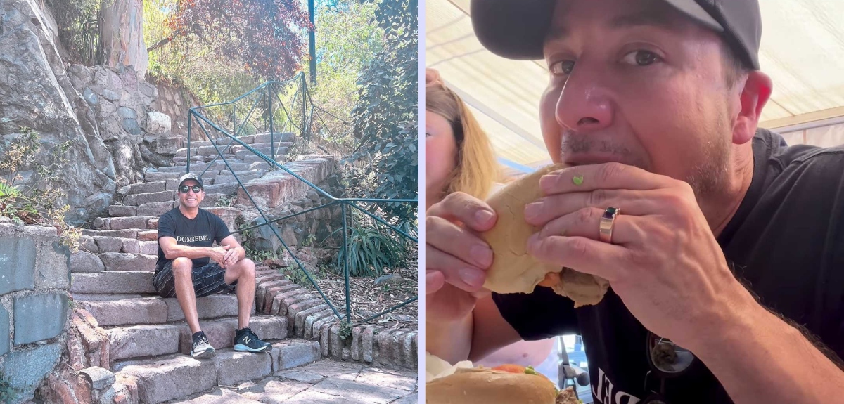Integrante de Backstreet Boys compartió su recorrido por Santiago: hasta se comió un lomito