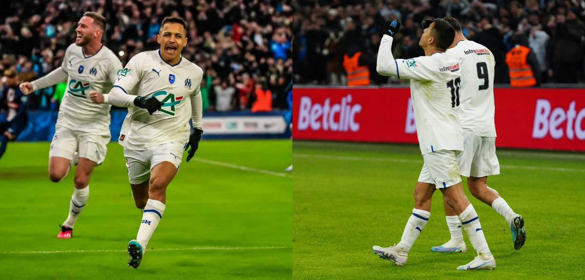 Con la '10' del Marsella: así fue el gol de Alexis Sánchez que abrió el marcador ante el PSG