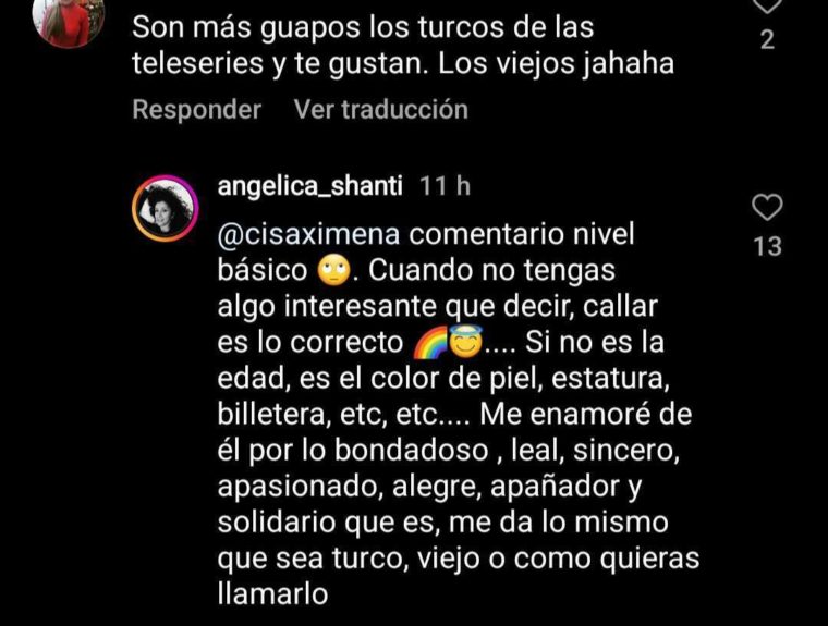 Angélica Sepúlveda responde usuaria