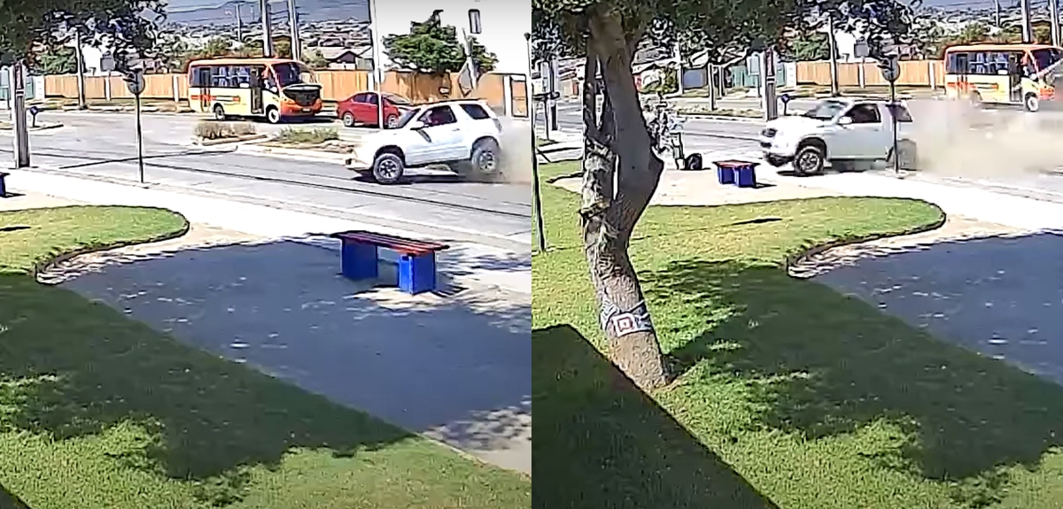 Salvó de milagro: conductor perdió el control de vehículo en La Serena y casi impacta a transeúnte